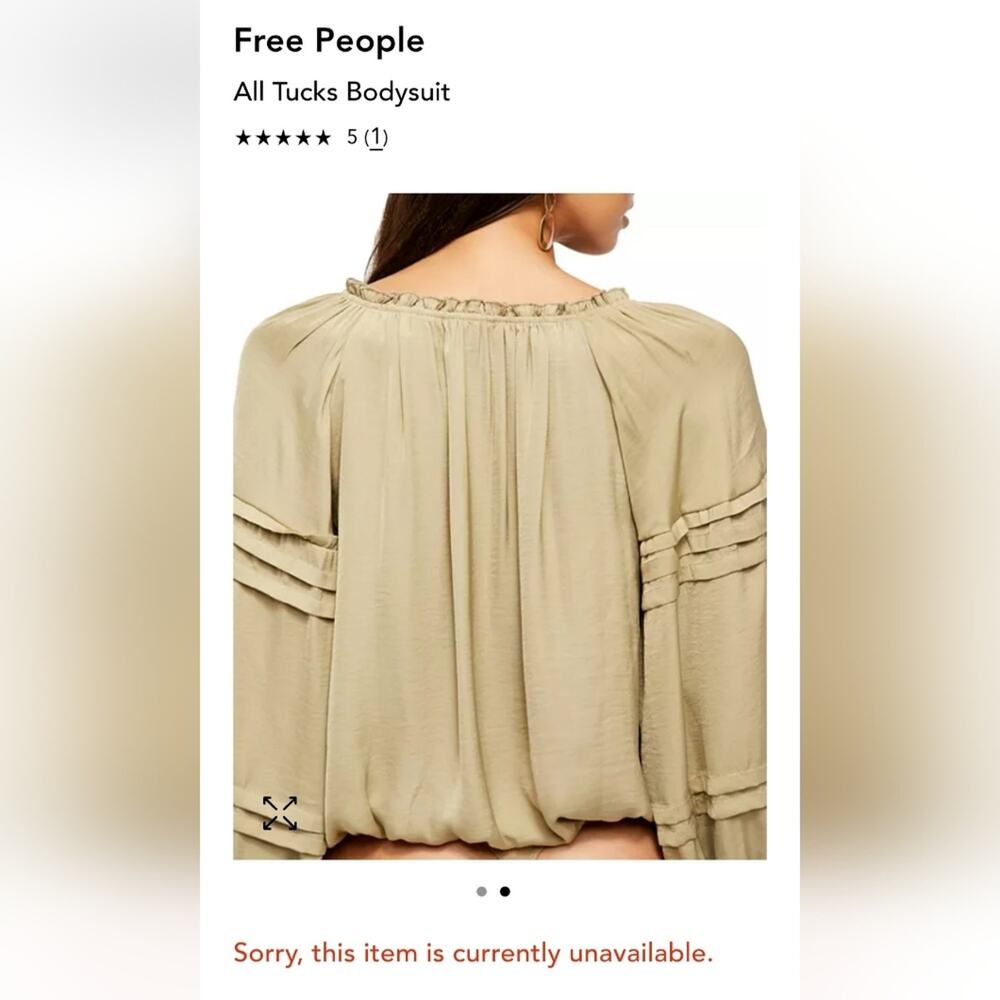 Free People Olive Green Long Sleeve Thong Bodysuit - Small - Picture 13 of 16